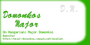 domonkos major business card